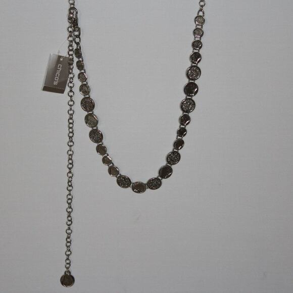 Chico\'s Silver Chain Belt NWT